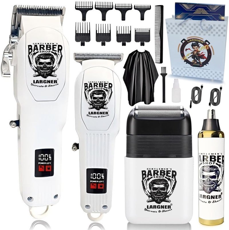 Largner Hair Clippers for Men Professional, Beard Trimmer Kits & Sets, Electric Shavers, Hair Clippers & Trimmer Ceramic T-Blade, for Barber, for Gifts - Image 1